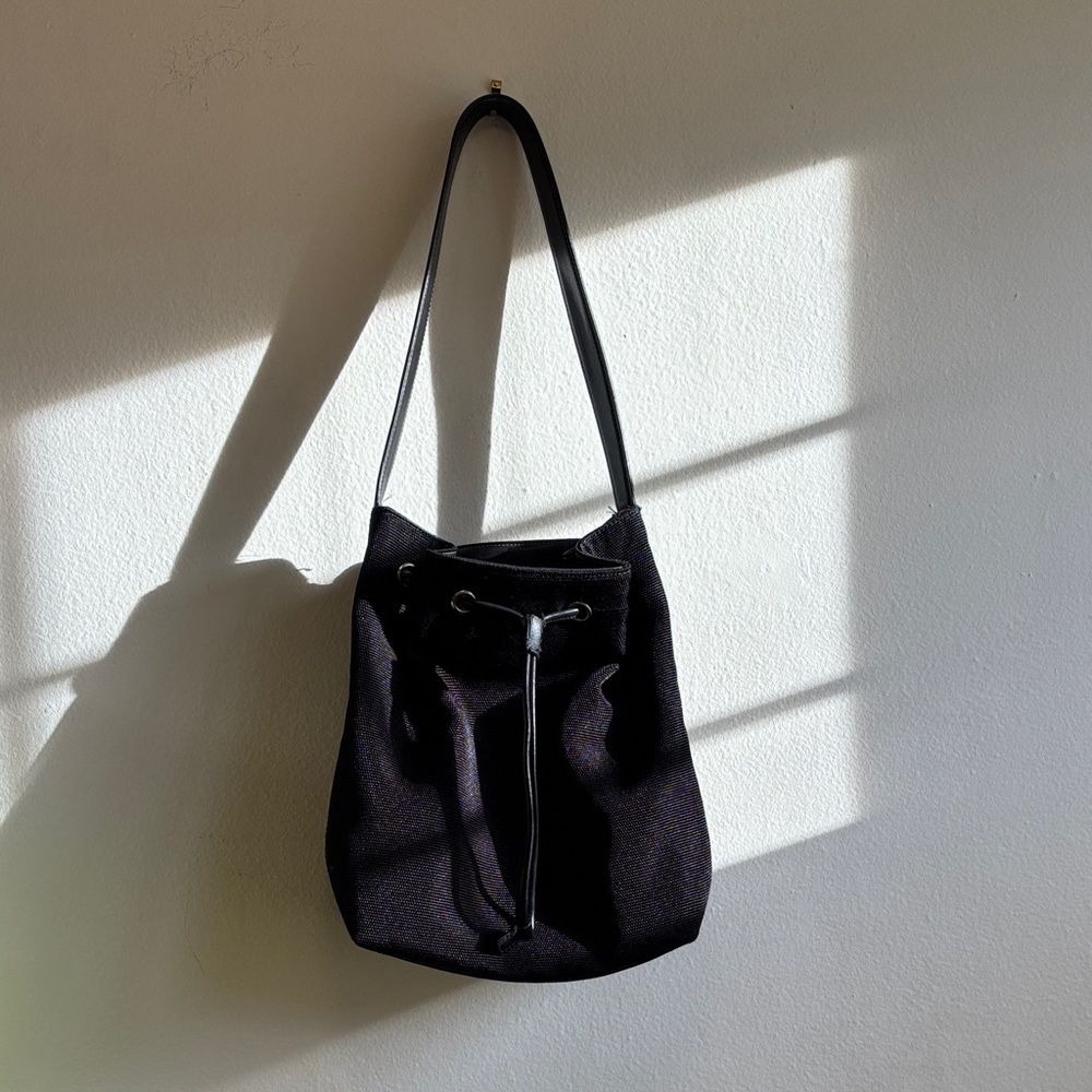 Vintage Nine West Black Bucket Bag